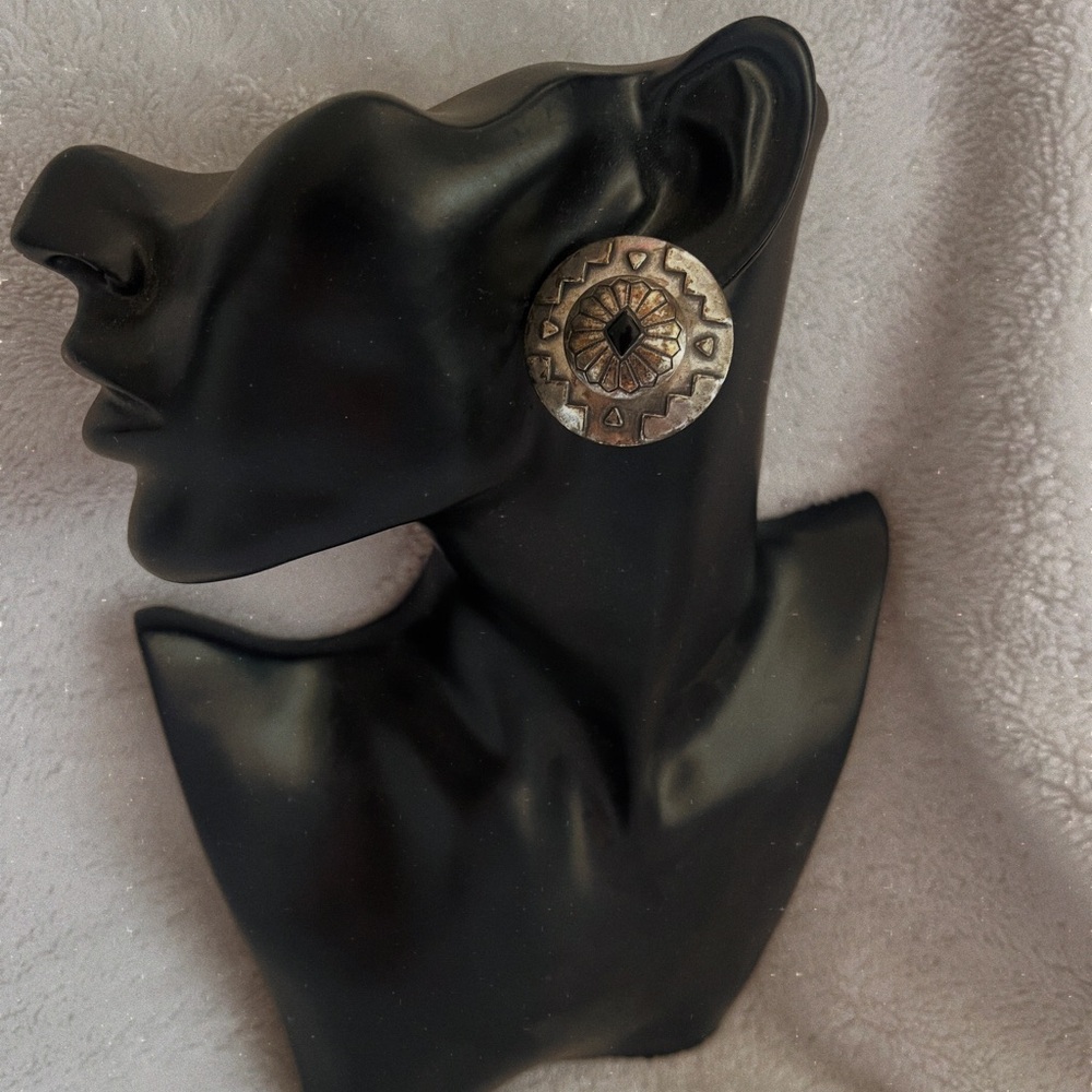 Artisan Silver and Black Earrings